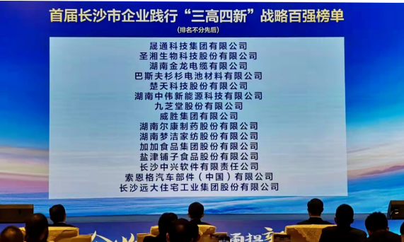 冰球突破880爆分视频荣登“长沙市企业践行‘三高四新’战略百强榜”
